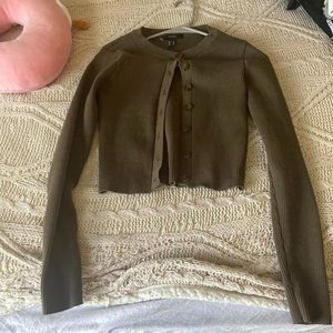 forever 21 dark green cardigan